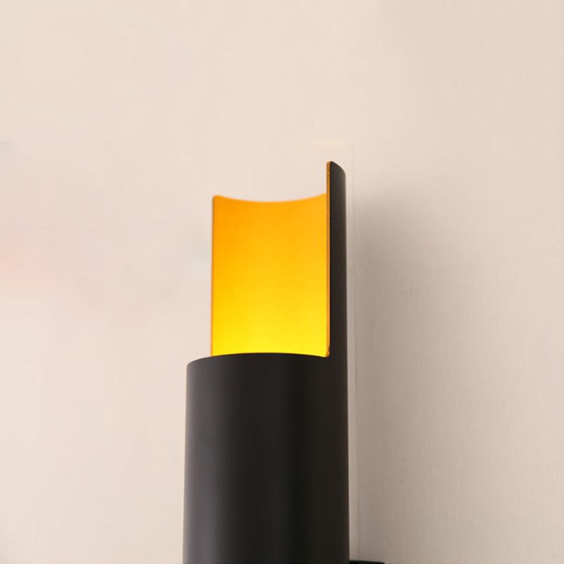 Lampada da parete interna nera e dorata in moderna luce in alluminio in alluminio in alluminio