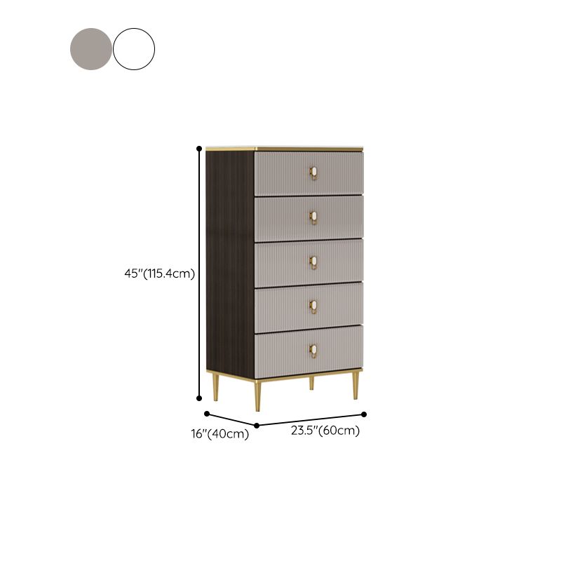 Modern Storage Chest Dresser Stone Storage Chest with 5 Drawers