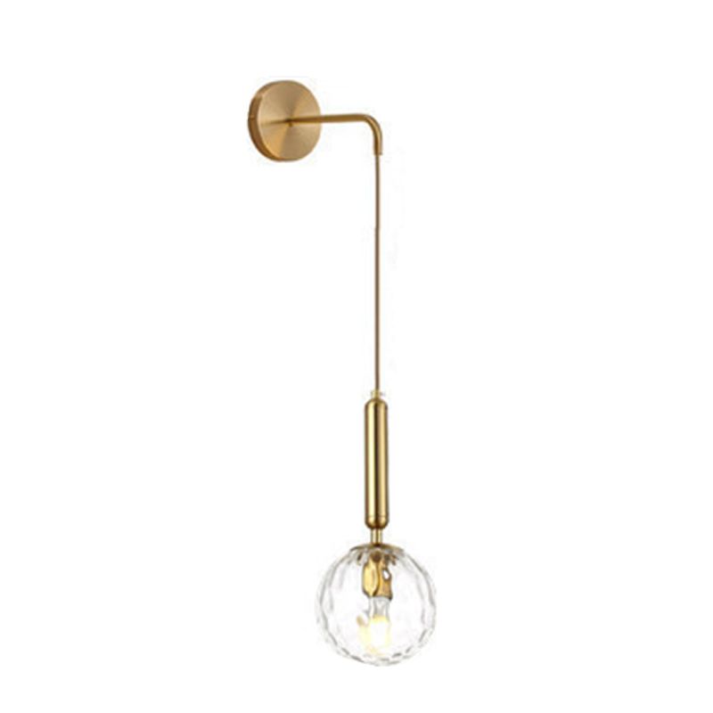 Contemporary Vanity Light Household Glass Shade Wall Light Sconce for Washroom