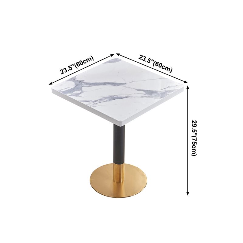 23.6-inch Traditional Luxury Table Dining Metal Pedestal Table