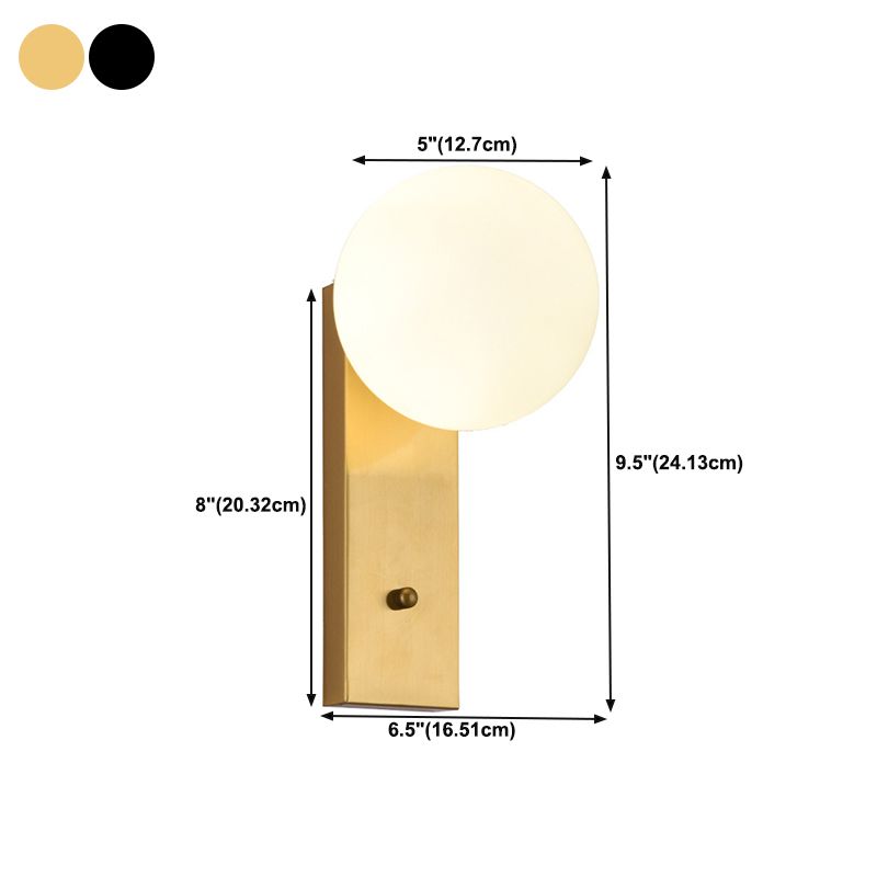 Creative Vanity Lighting Simple Glass Wall Light Sconce for Bathroom