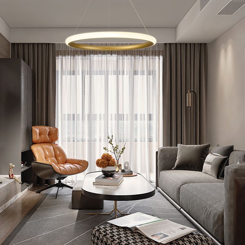 Twisted Shade Metal Chandelier Light Modern 1-Light Chandelier Lighting Fixture