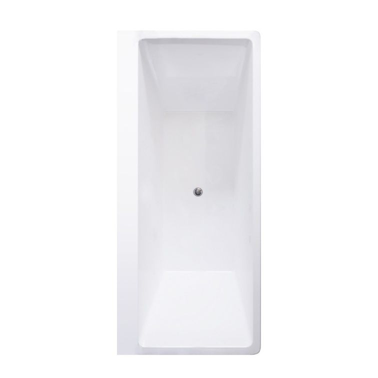 Soaking Acrylic Bathtub Drop in White Rectangular Modern Bath