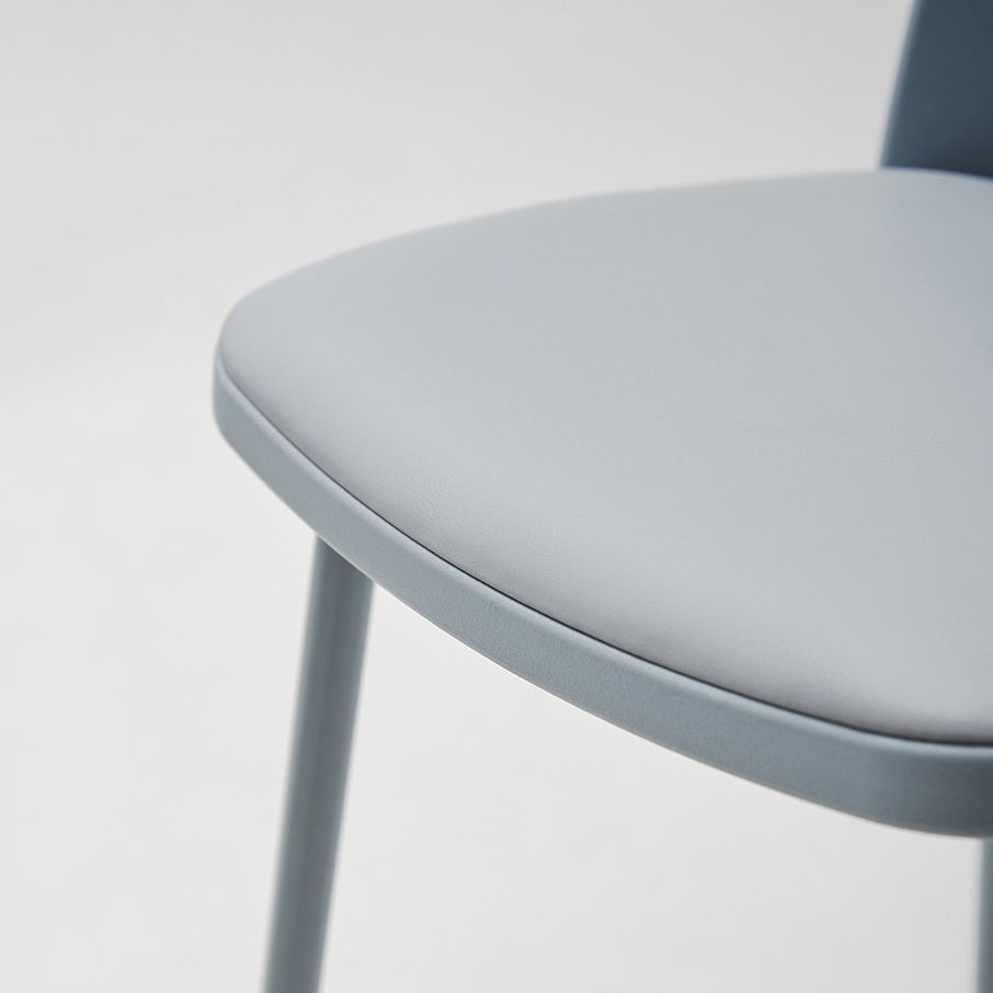 Modern Style PU Leather Bar-stool Square Seat Counter Bar Stool with Metal Legs