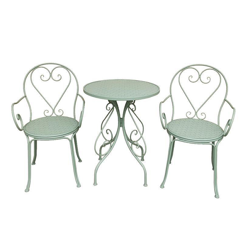 Iron Bistro Table Set 1/2/3 Pcs Modern Matte Finish Bistro Set