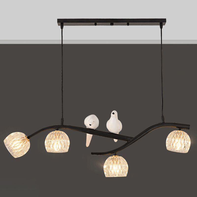 Modern Style Ball Shape Island Pendants 4-Lights Pendant Lights for Living Room