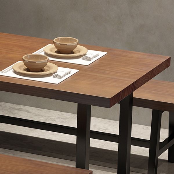 Industrial 1/2/3/5 Pieces Dining Set Rectangle Wood Dining Table for Dining Room