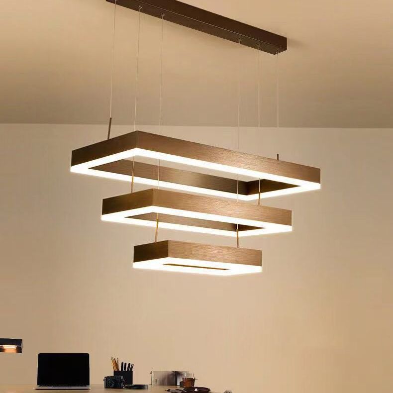 Luz de colgante de techo de múltiples capas modernas lámparas de colgantes de metal