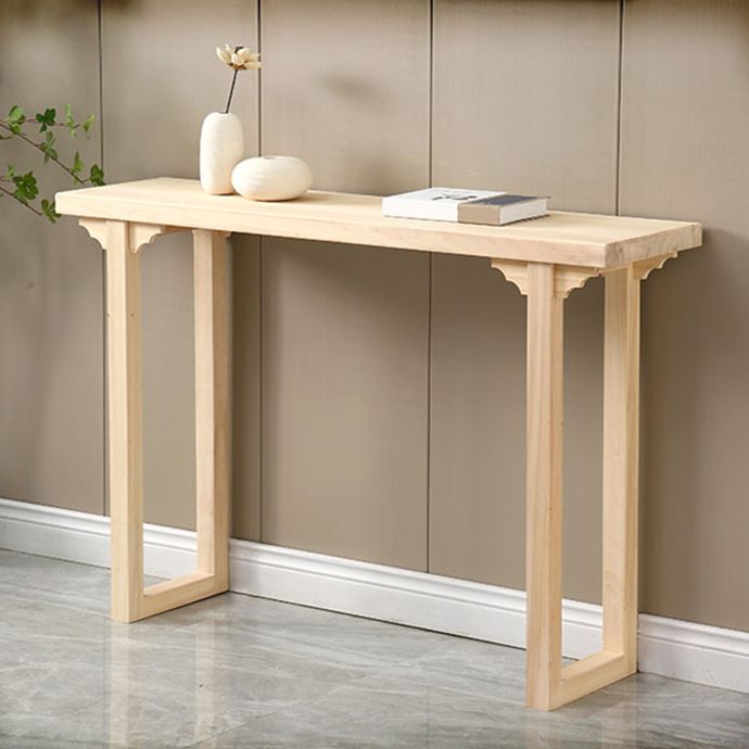 12 inch Wide Accent Table Mid-Century Modern Rectangle Wood Console Table for Hall
