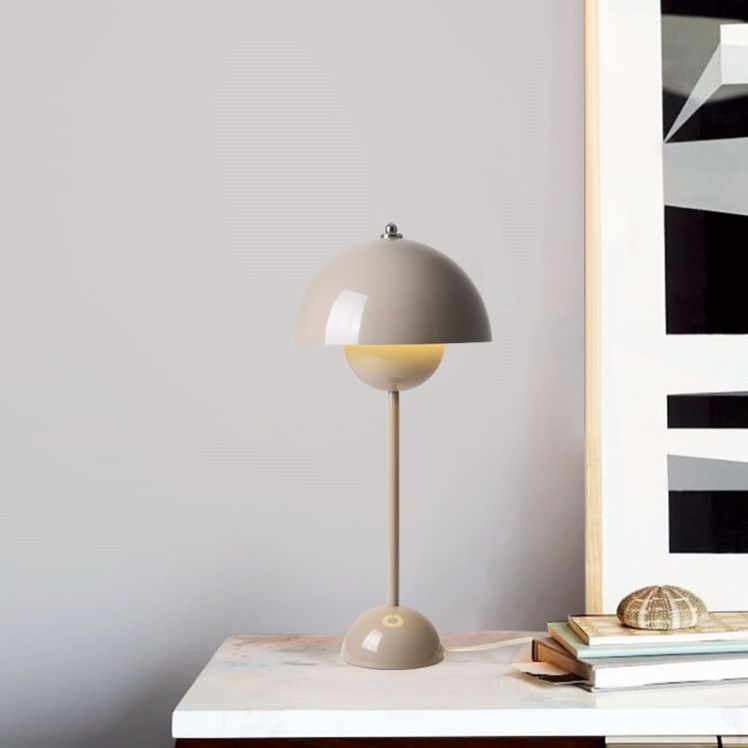 1 lampes de table de nuit à dôme léger lampe de table en métal de style moderne