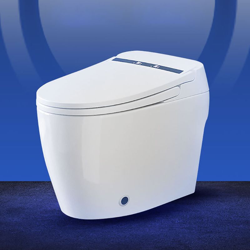 White ABS Toilet Modern All-In-One Toilet Bowl with Heated Seat