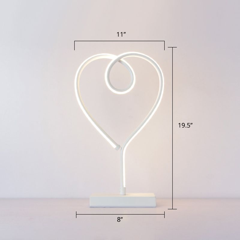 Aluminum Line Art Night Lighting Minimalism LED Accent Table Light for Living Room