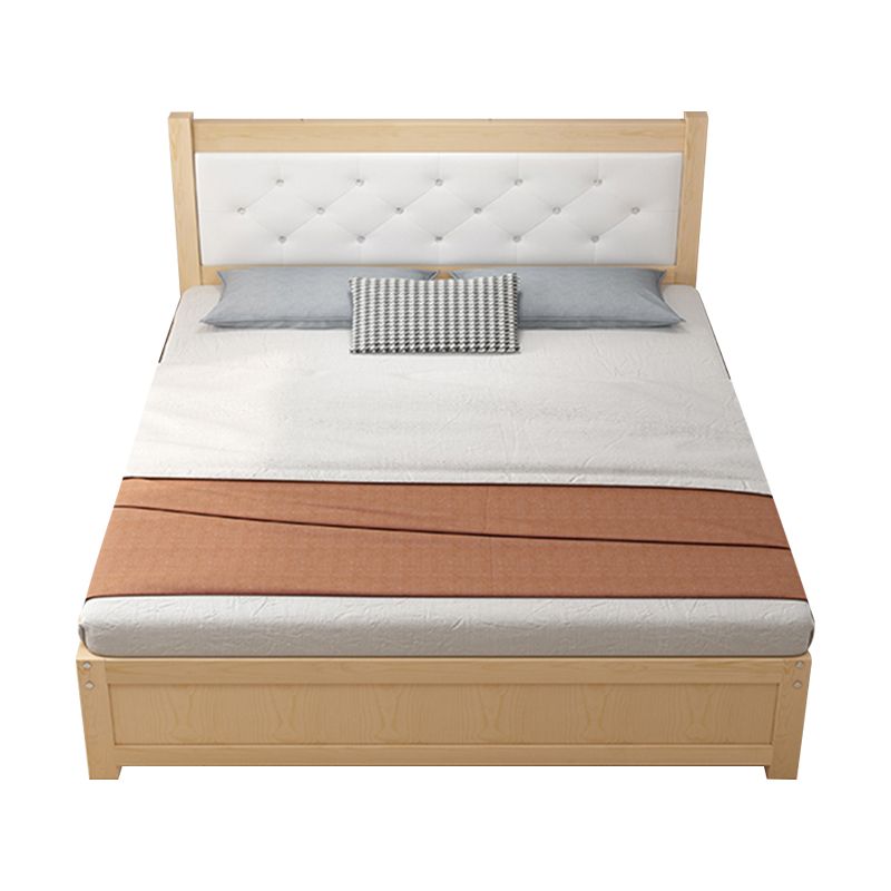 Modern Bed Frame Headboard Standard Bed with Custom Gold Legs