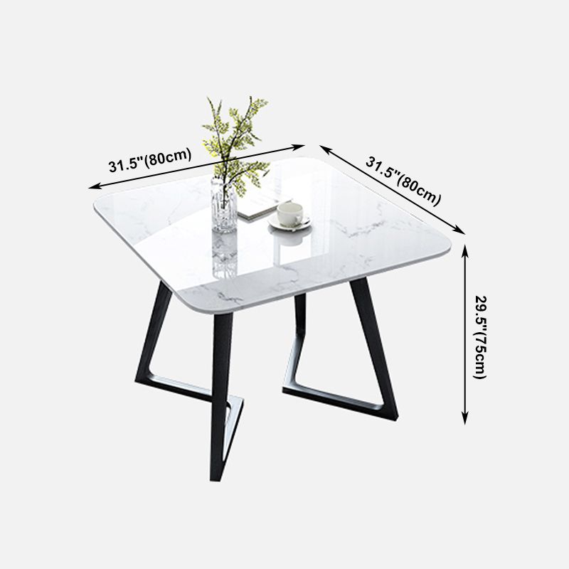 Mesa de piedra con pedestal doble, mesa de comedor de estilo industrial para interiores