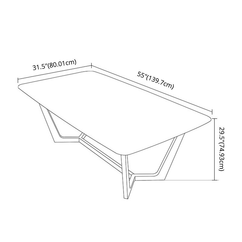 Juego de comedor de mármol de estilo moderno con mesa blanca y base de caballete de oro para uso en el hogar