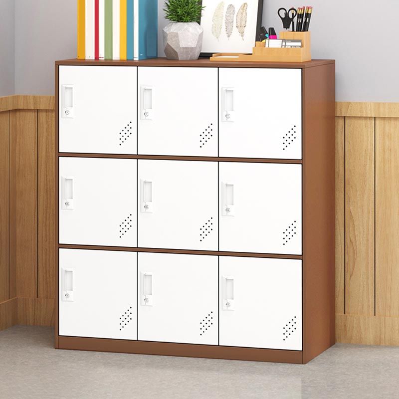 Metal Storage Cabinet Contemporary Non-Hanging Armoire for Home