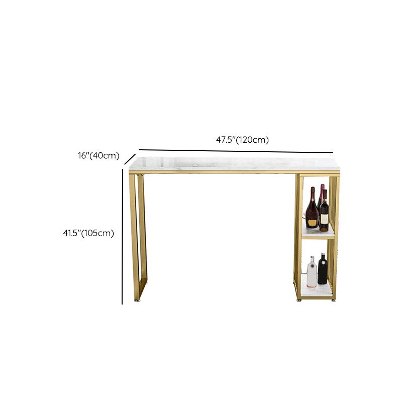 Glam Stone Bar Counter Table Rectangle Bar Counter Table for Home