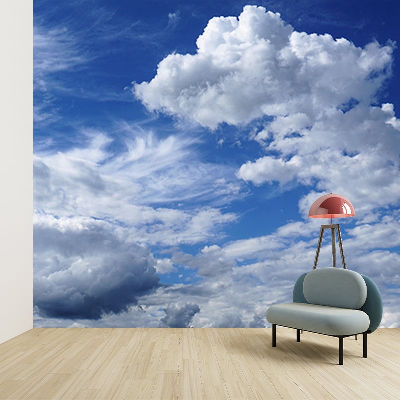 Sky and Clouds Mural Wallpaper Mildew Resistant Modern Room Decoration