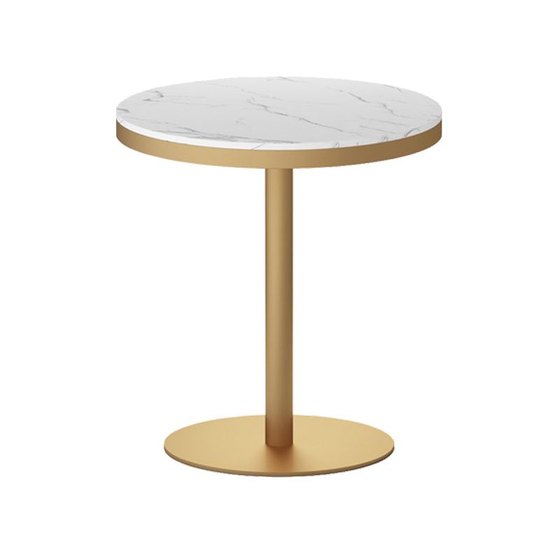 1/3/4/5 Pcs Metal Scandinavian Dining Room Set with Round Indoor Table Dinette Set