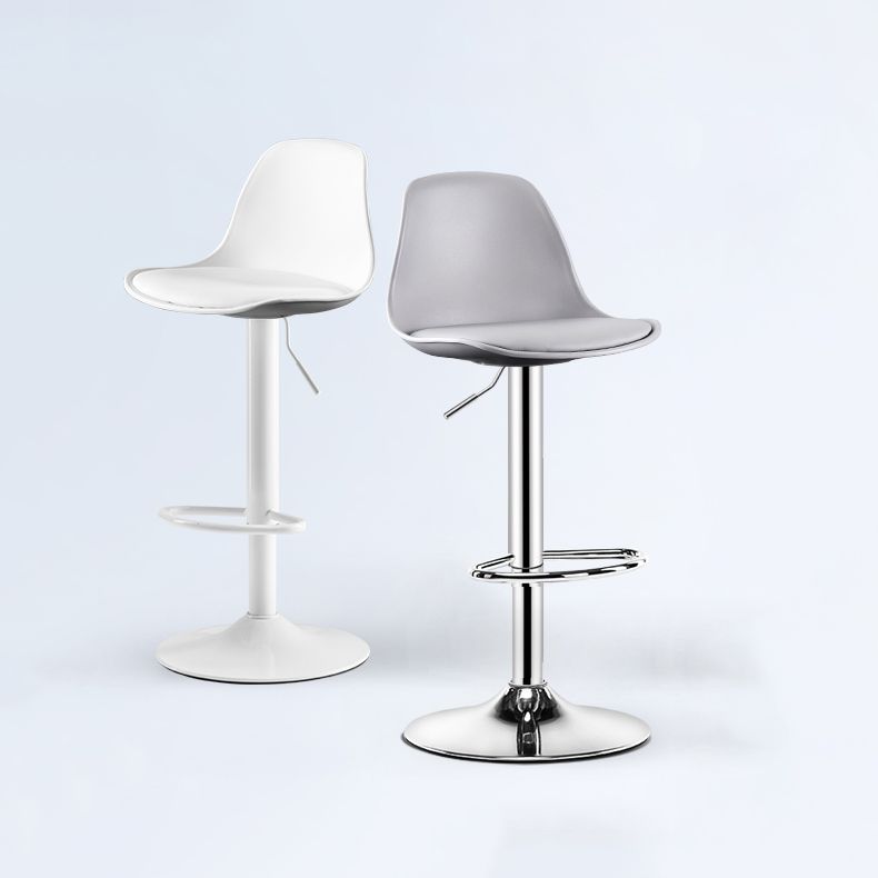 Modern Home Adjustable Height Stool Matte Finish Upholstered Barstools