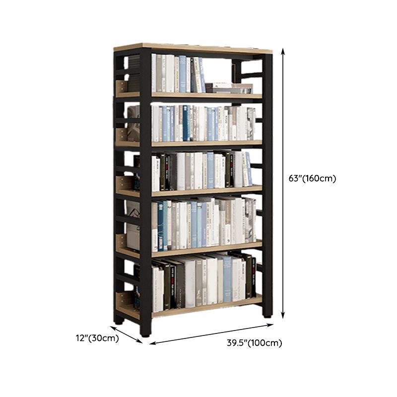Scandinavian Open Back Shelf Bookcase Shelves Included for Home Office