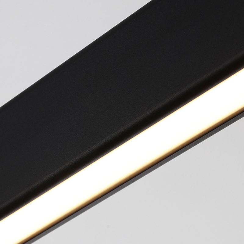 Minimalism Contemporary Style Island Chandelier Light Linear LED Island Light for Dining Room