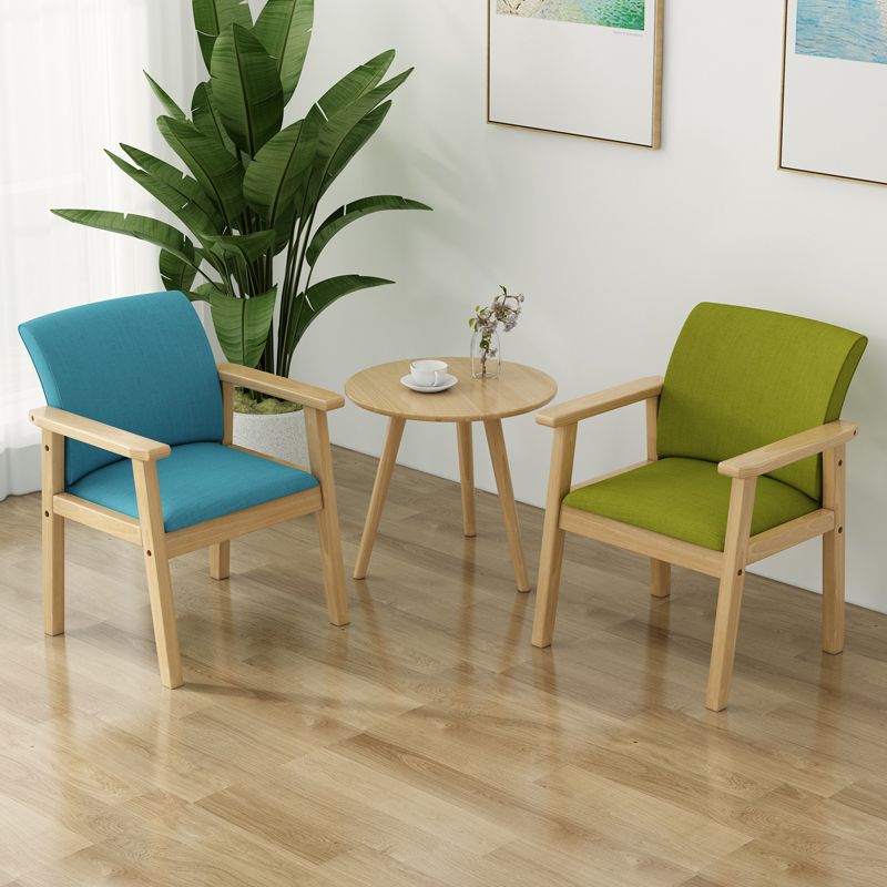 Inicio Sillón escandinavo Silla de comedor con respaldo sólido tapizada en madera