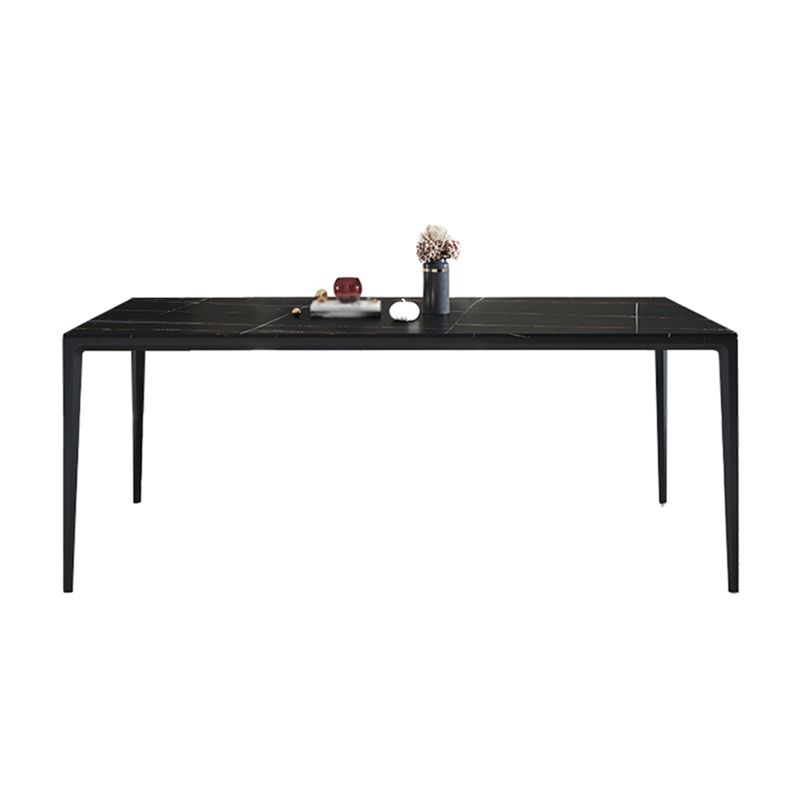 Mesa de comedor de piedra sinterizada Mesa de 4 patas de estilo industrial para comedor