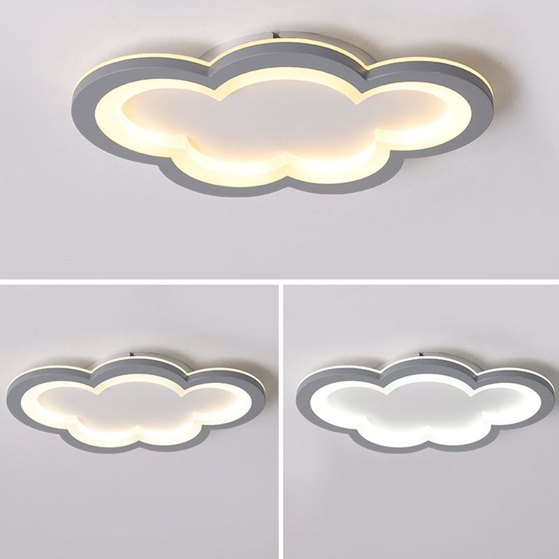 Joli plafonnier LED à motif de nuage, plafonnier pour chambre d'enfant