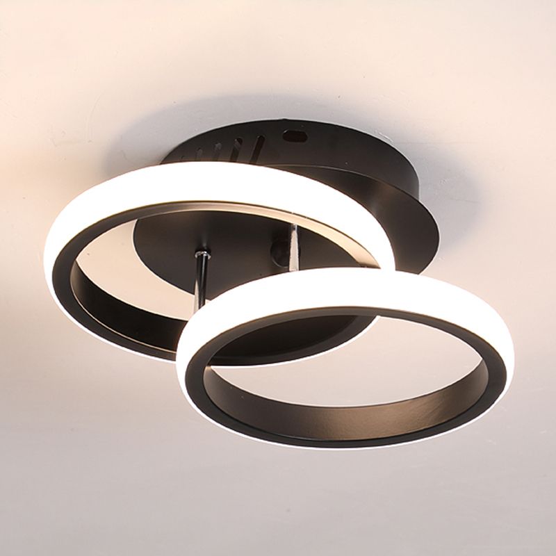 Modern Style Geometry Shade Ceiling Light Metal 2 Headed Ceiling Light for Restaurant