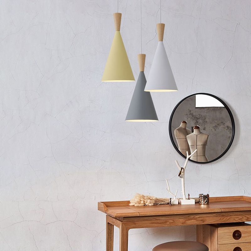 Macaroon Modern Hanging Lamps Aluminium Pendant Pending Lighting Fixtures pour le salon