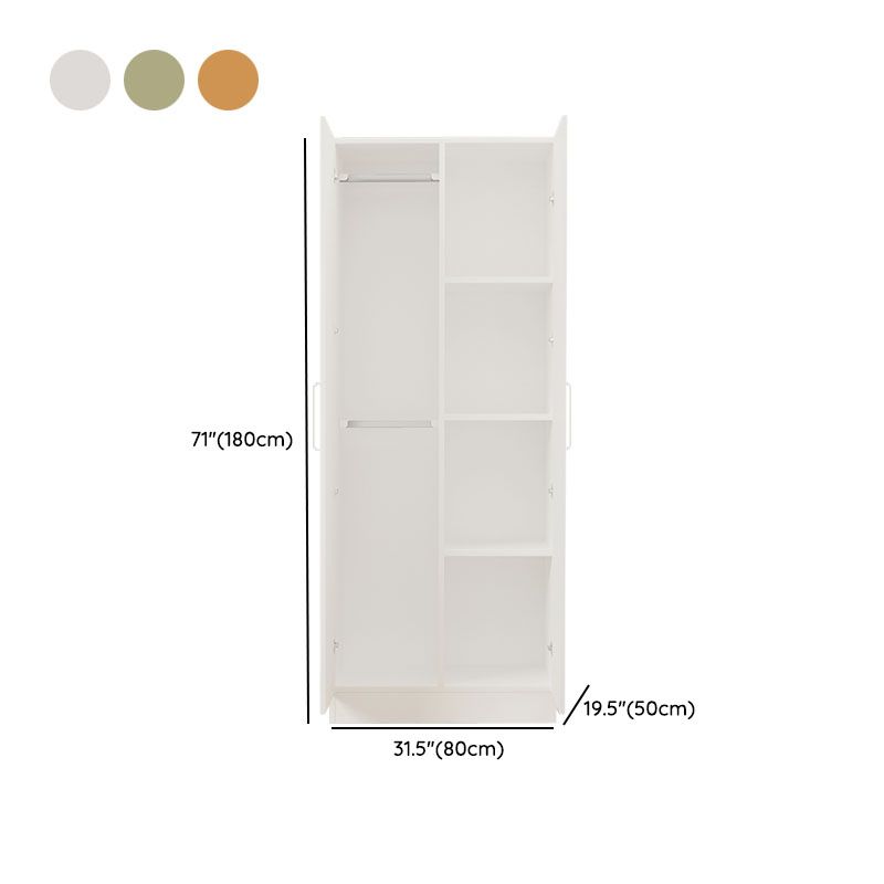 Contemporary Style Wardrobe Armoire Wood Combination Armoire for Bedroom
