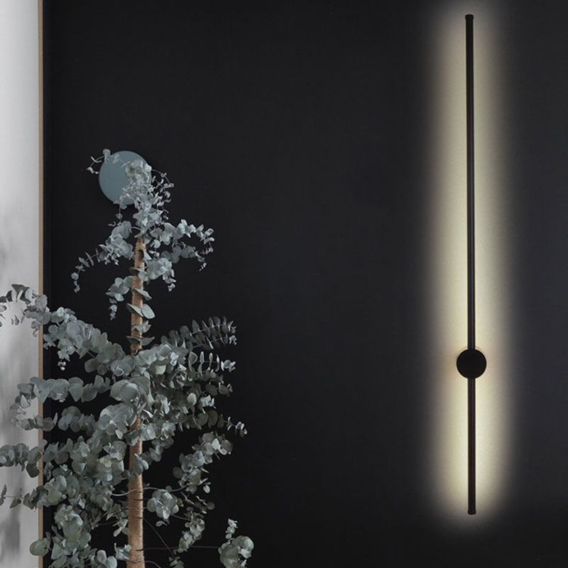 Minimalistische Metallwandleuchte gerade 1 leichte LED -Wandleuchten für Schlafzimmer