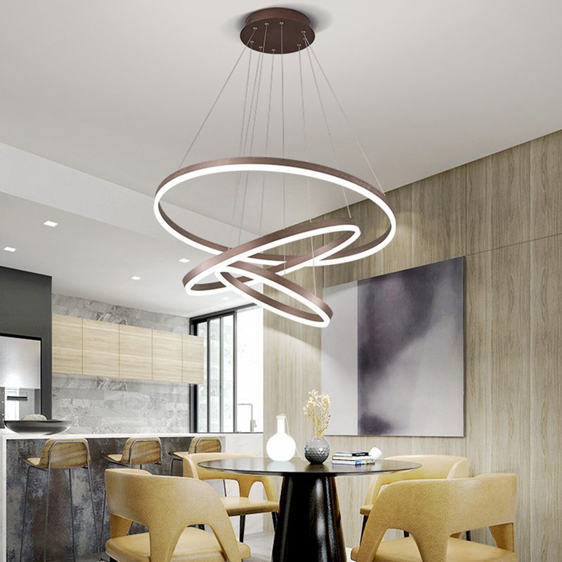 Metallring Kronleuchter Anhänger Licht moderner LED Hanging Anhänger Licht
