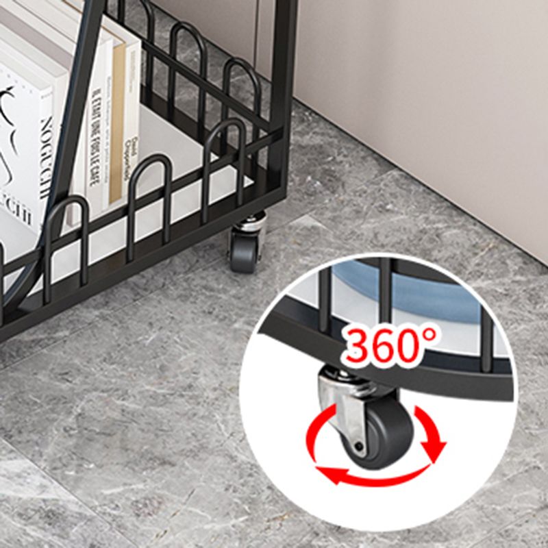 Contemporary Marble Top End Slide Table Geometric 4 Legs Side Table