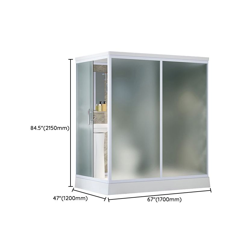 Frosted Tempered Glass Shower Enclosure Rectangle Shower Enclosure