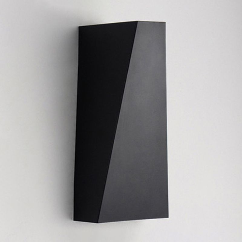 Lámpara de aplicado de pared geométrica metálica de estilo moderno de 2 luces en blanco y negro