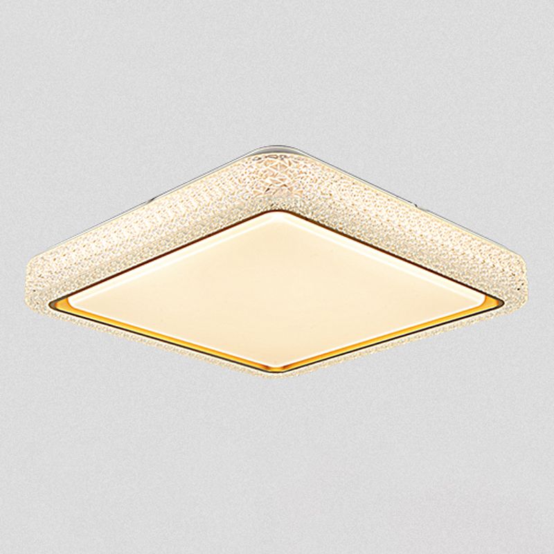 Plafonnier LED en cristal Simple et moderne, montage encastré en forme de géométrie en fer pour chambre à coucher