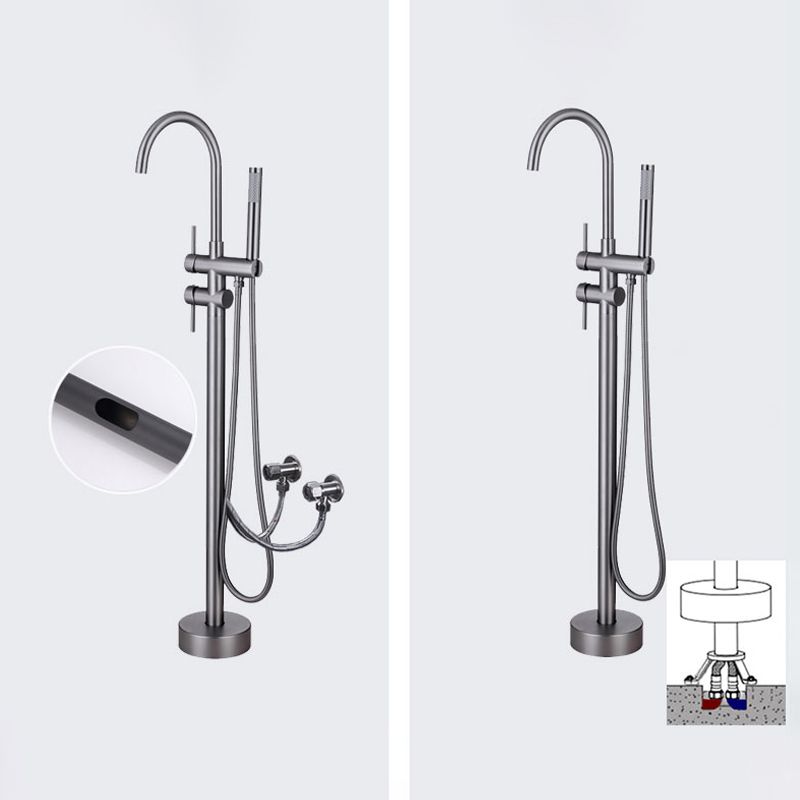 Floor Mounted Copper Freestanding Tub Filler Freestanding Rotatable Tub Filler Trim