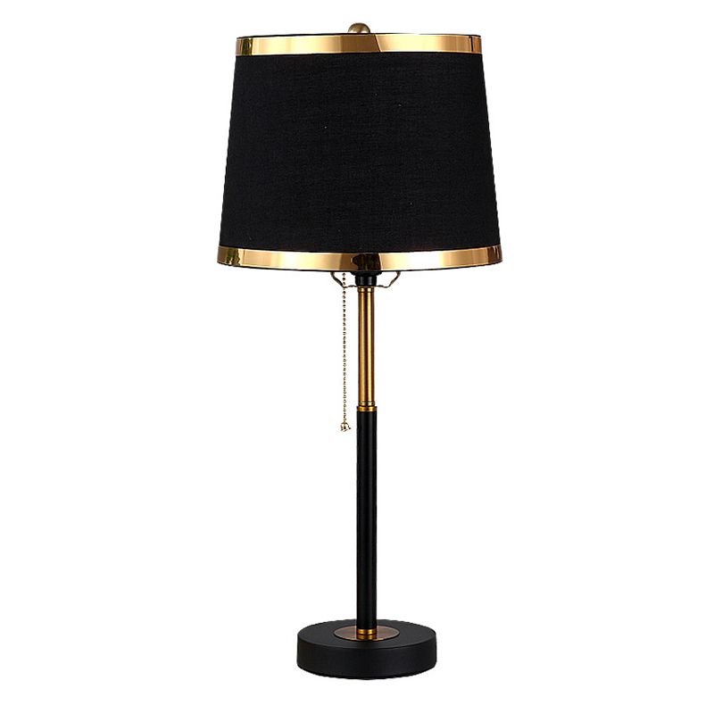 Nordic Metal Table Lamp 1 Light Desk Lamp with Natural Burlap for Bedroom
