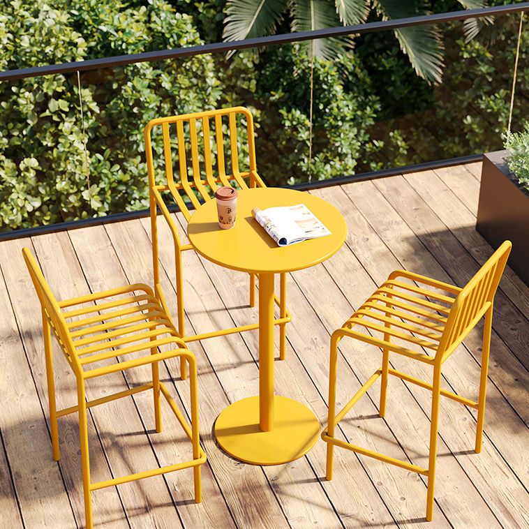 Tavolo da pranzo moderno a bar rotondo altezza della barra di ferro interno tavolo da 42 pollici