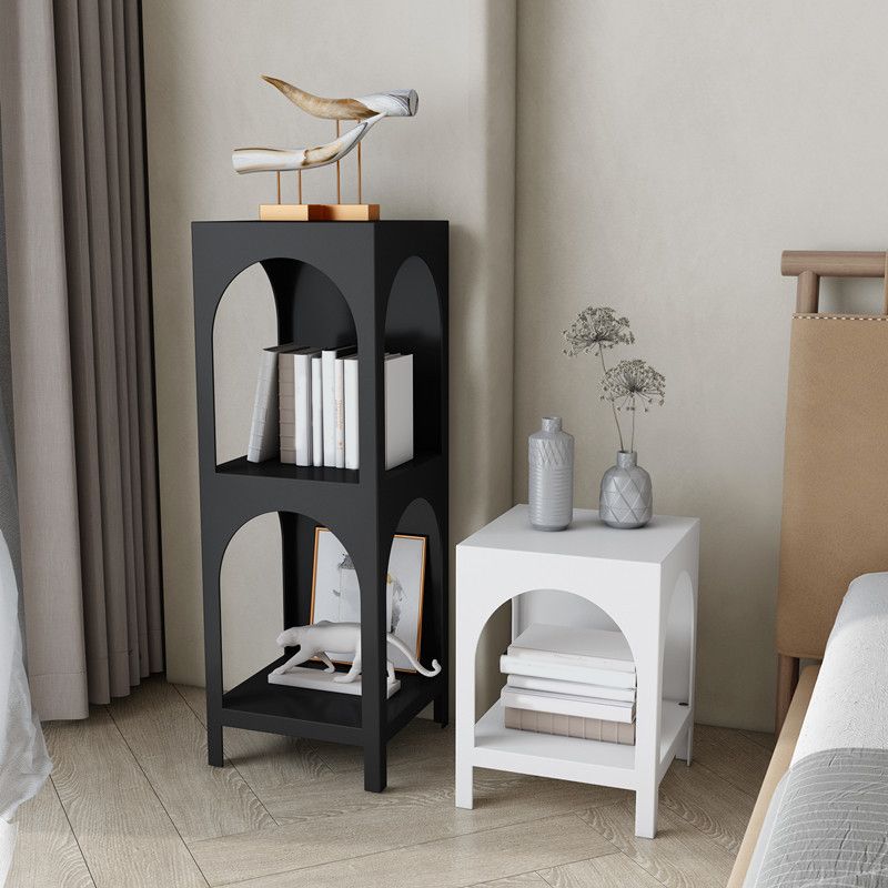 Metal Contemporary Bookcase Standard Closed Back Bookshelf with Shelves
