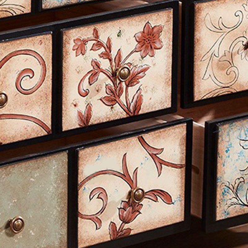 Traditional Solid Wood Storage Chest Bedroom Chest in Brown with Drawers