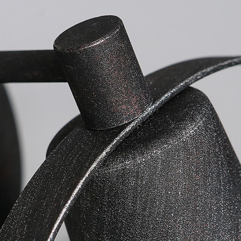 Metall antike schwarze Leuchten leichte Trommel/Trompetenschatten 1-Licht Retro Rustikale Wandlampenvorrichtung