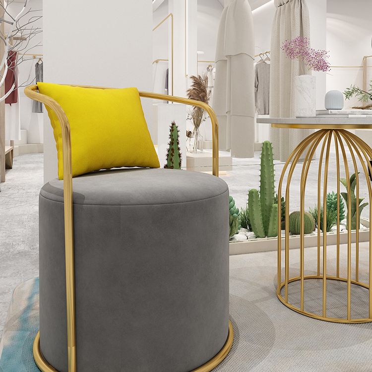 Glam Velvet Dining Room Chair Metal Dining Side Armless Chair for Restaurant Use