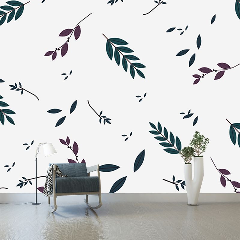 Illustration Wall Mural Tropical Plants Decorative Eco-friendly Wall Art