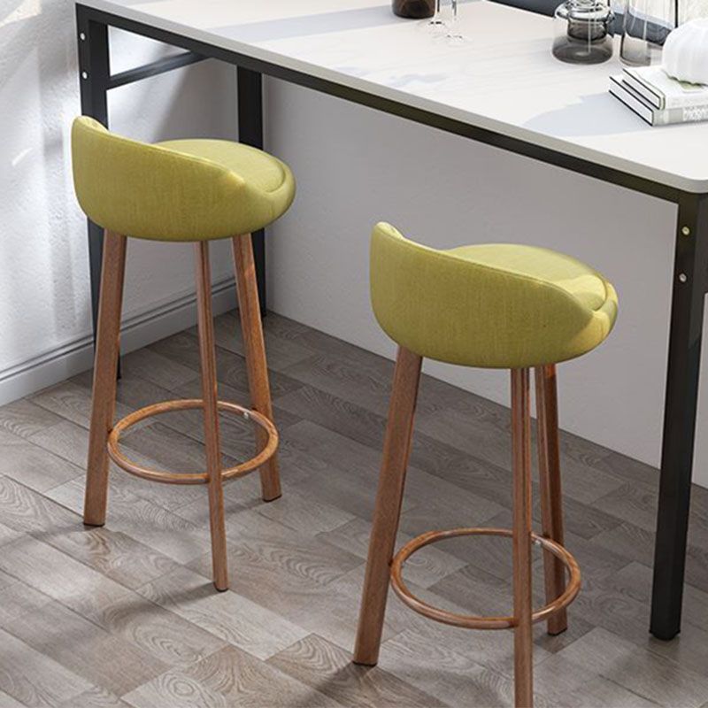 Glam Reception Upholstered Stool Matte Finish Round Footrest Stool