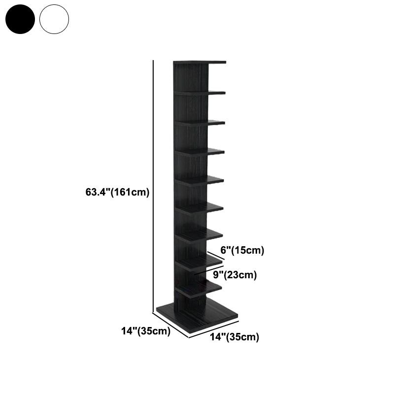 Closed Back Bookshelf Contemporary Style Invisible Bookcase for Study Room and Office