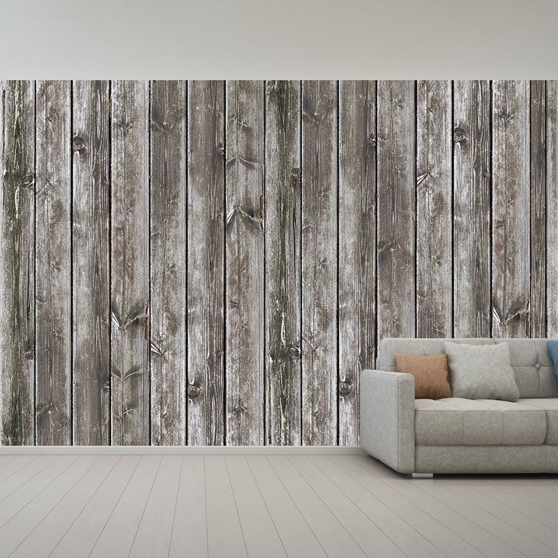 Simple Wood Grain Wall Mural for Sitting Room Removable Wall Decals, Personalized Size