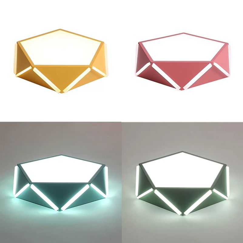 Cafe Pentagon Diamond plafonnier acrylique macaron style LED plafonnier